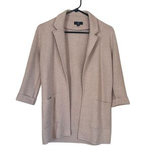 J Crew Sophie Sweater Blazer Beige Camel Merino Wool Blend XXS